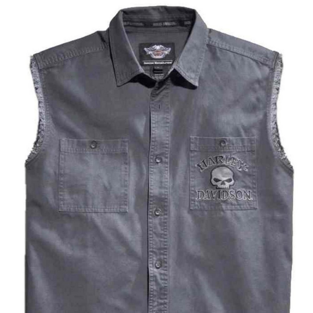 New W/Tags Harley-Davidson® Men's Willie G Skull Sleeveless Blowout Shirt 2XL